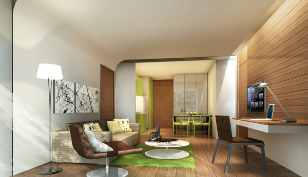 Serviced- apartment - Living Room - Khách sạn Novotel Danang Premier Han River - Công Ty TNHH Mặt Trời Sông Hàn